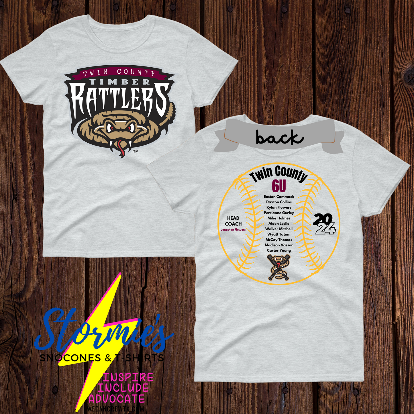 Timber Rattlers Twin County Instructional 6U Shirt 2024