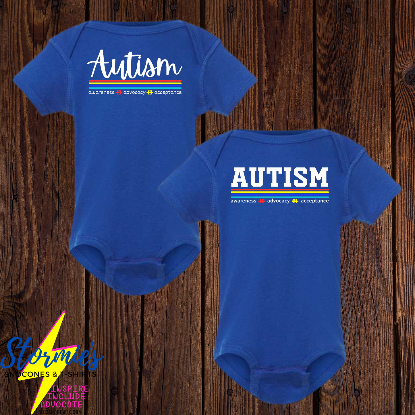 Autism Awareness Advocacy Acceptance Royal Blue Infant Bodysuit