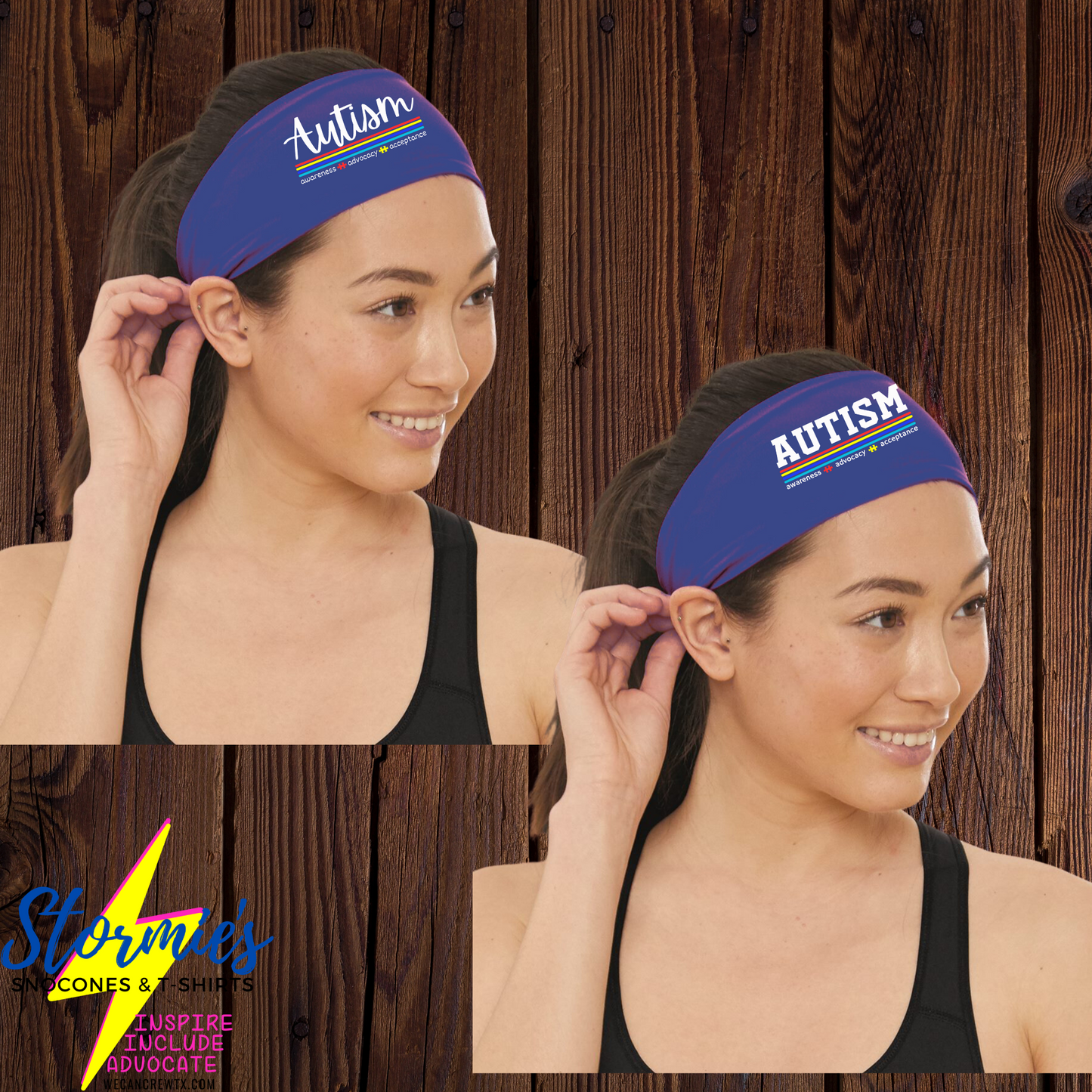 Autism Awareness Advocacy Acceptance Royal Blue Headband