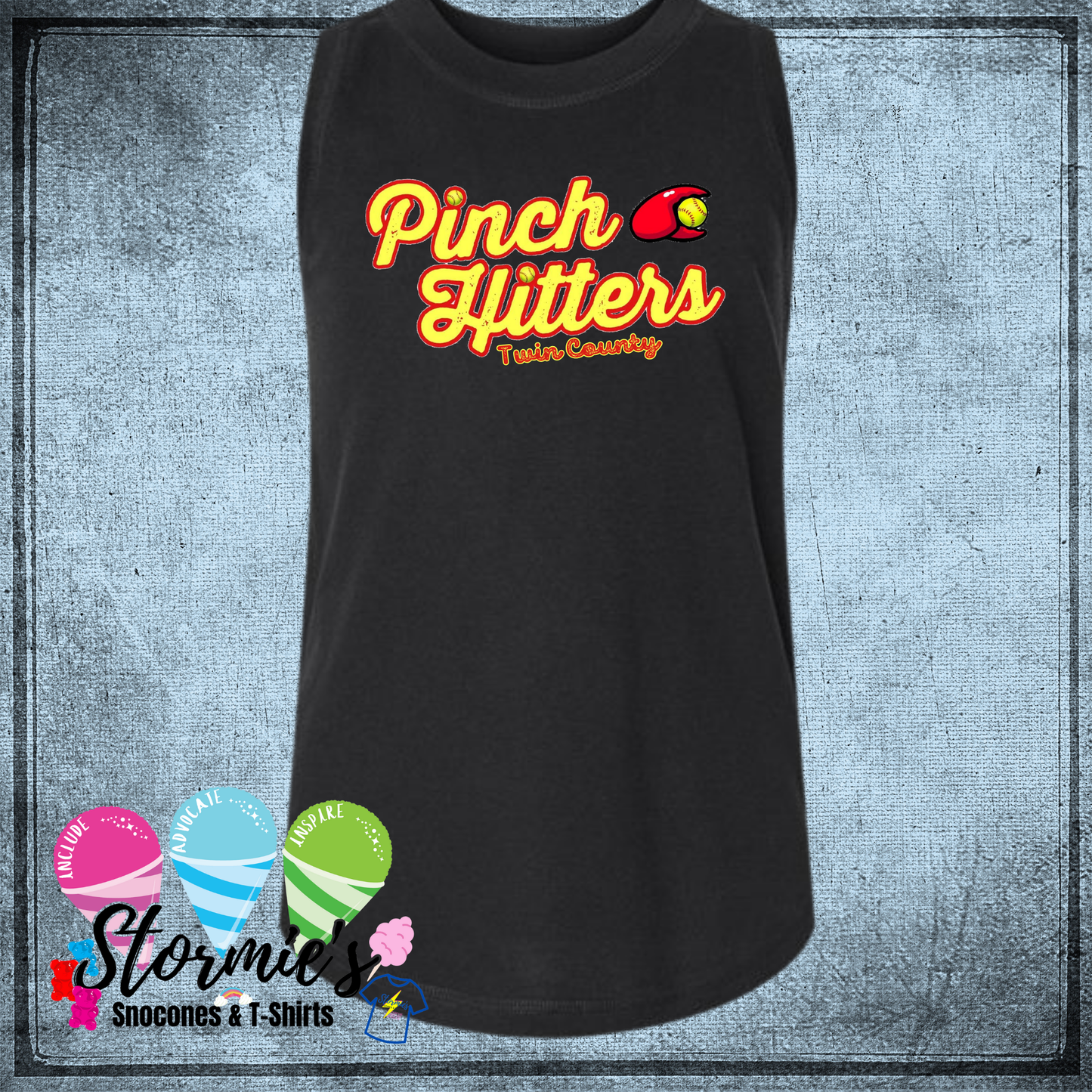 Pinch Hitters Softball Twin County 2025 Youth LAT Black Tank Top