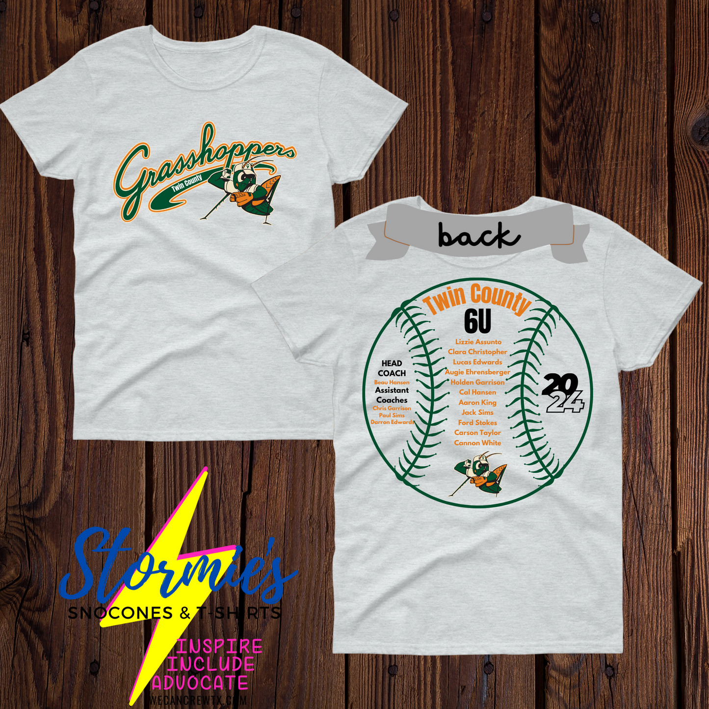 Grasshoppers 6U Twin County 2024 Shirt