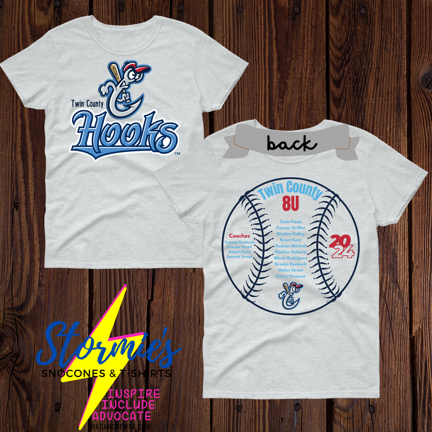 Hooks 8U Twin County 2024 Shirt