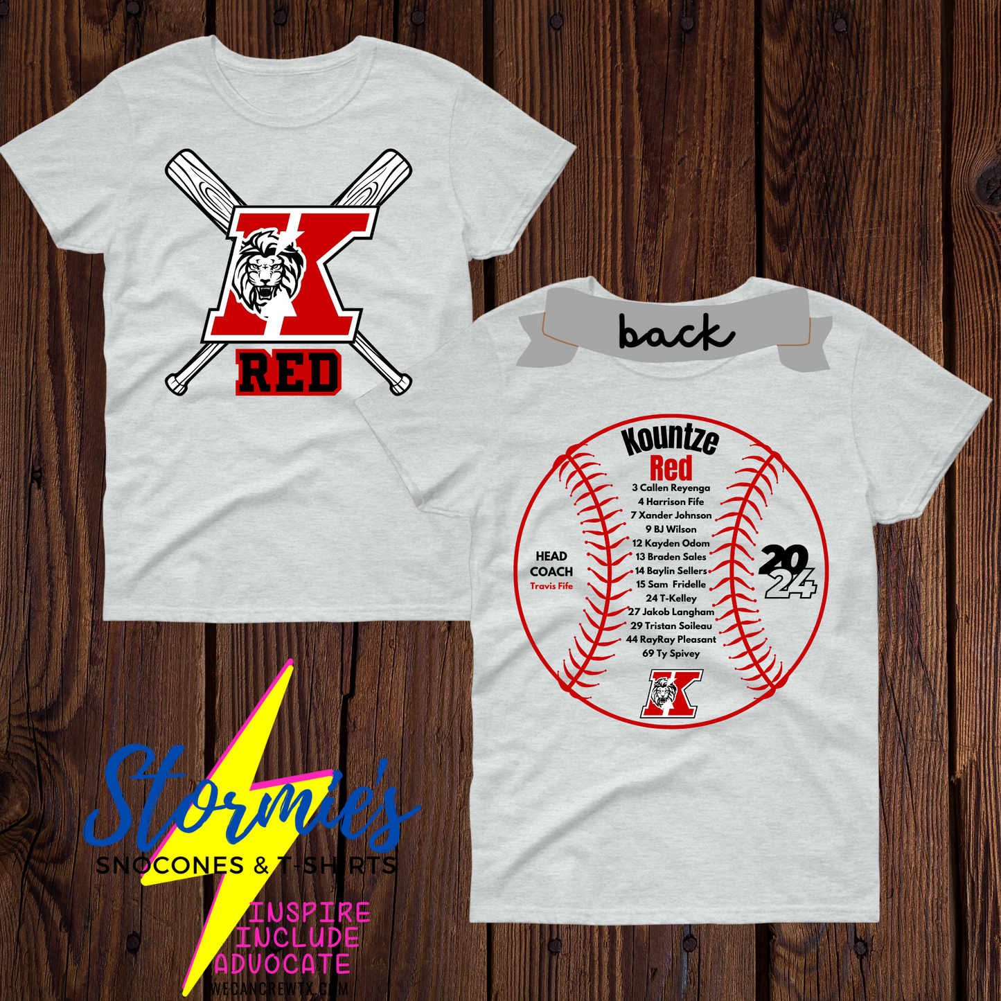 Kountze Red 2024 Baseball Shirt