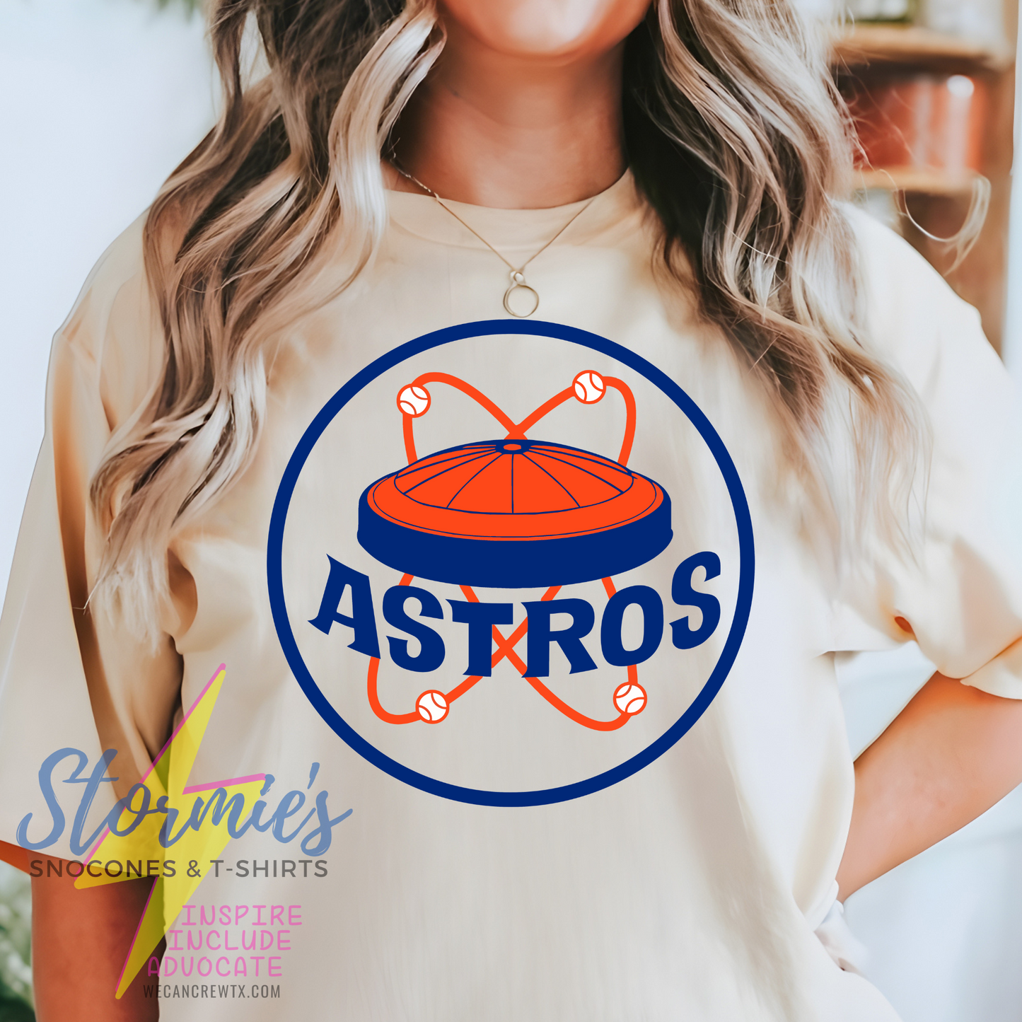 Astros Dome Logo Ivory Comfort Colors Shirt