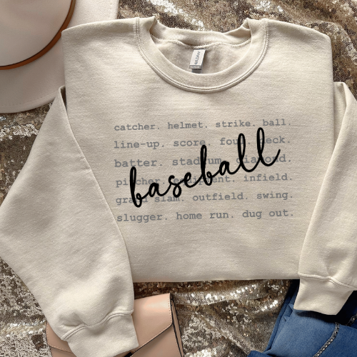 Baseball Keywords Sweatshirt