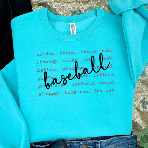 Baseball Keywords Sweatshirt