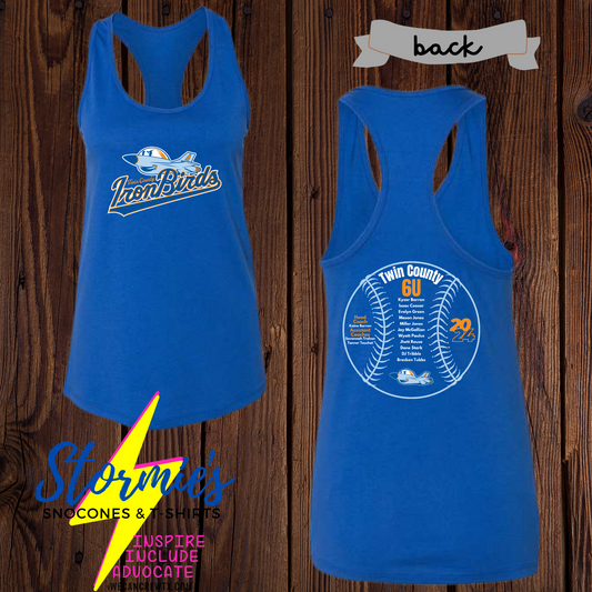 Ironbirds 6U Twin County 2024 Bella Racer Back Tank Top