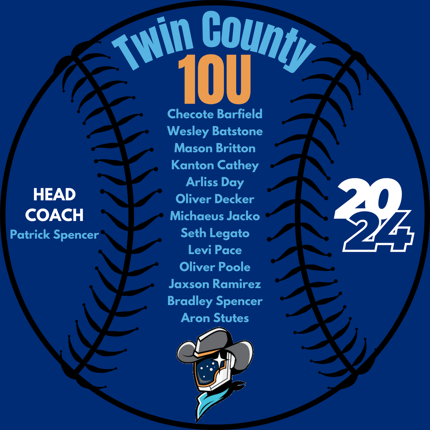 Space Cowboys 10U Twin County 2024 Shirt