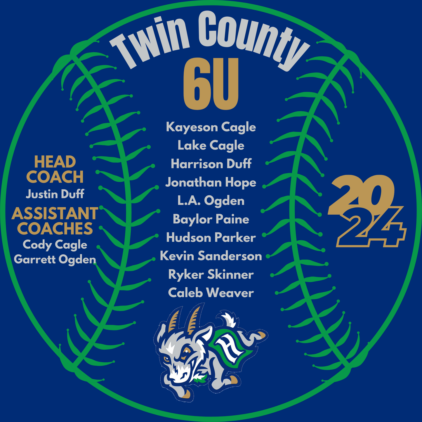 Yard Goats Twin County 6U Shirt 2024