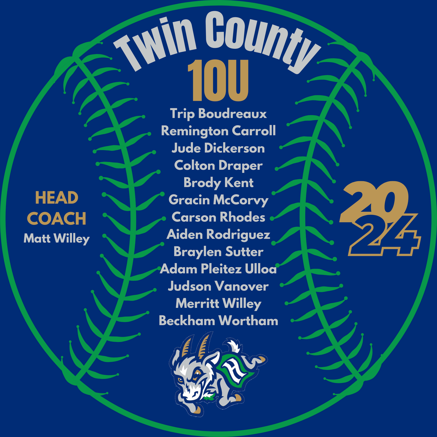 Yard Goats Twin County 10U Shirt 2024