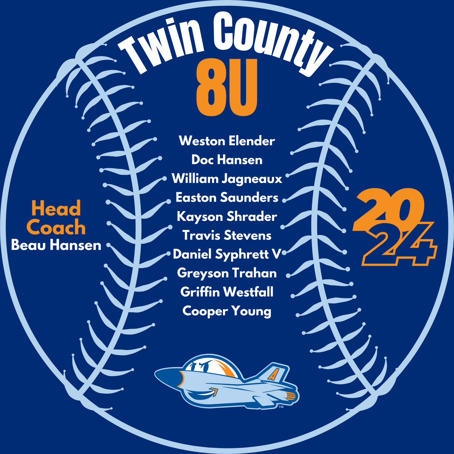 Ironbirds 8U Twin County 2024 Shirt