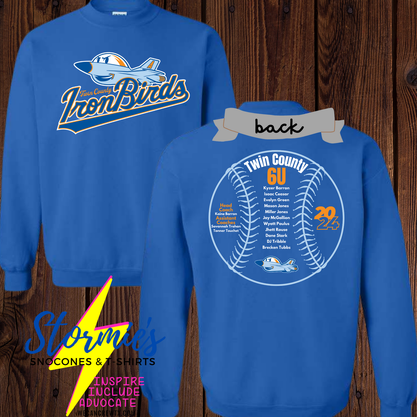 Ironbirds 6U Twin County 2024- Sweatshirt & Hoodie & Long Sleeve Shirt 2023-24