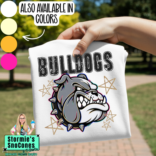 Bulldogs Grunge Varsity Stars Gildan Comfort Colors Tultex Shirt