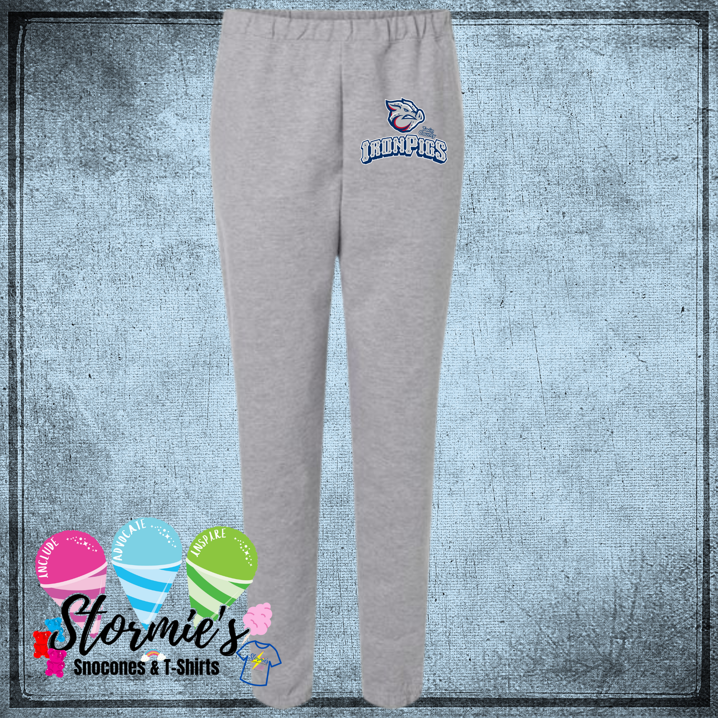 Iron Pigs Baseball 2025 Softstyle Adult Gray Sweatpants