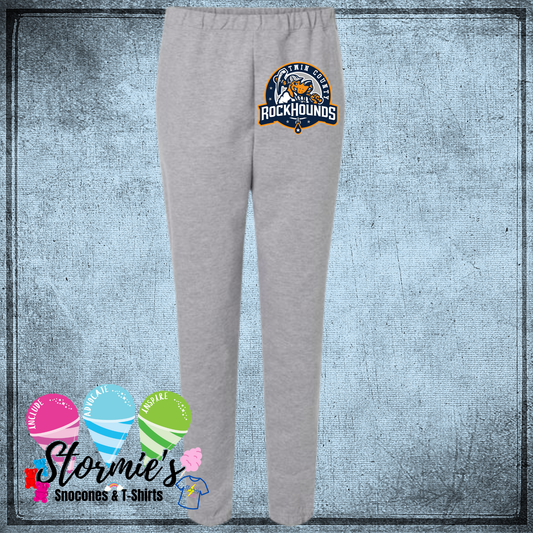 Rock Hounds Baseball 2025 Softstyle Adult Gray Sweatpants