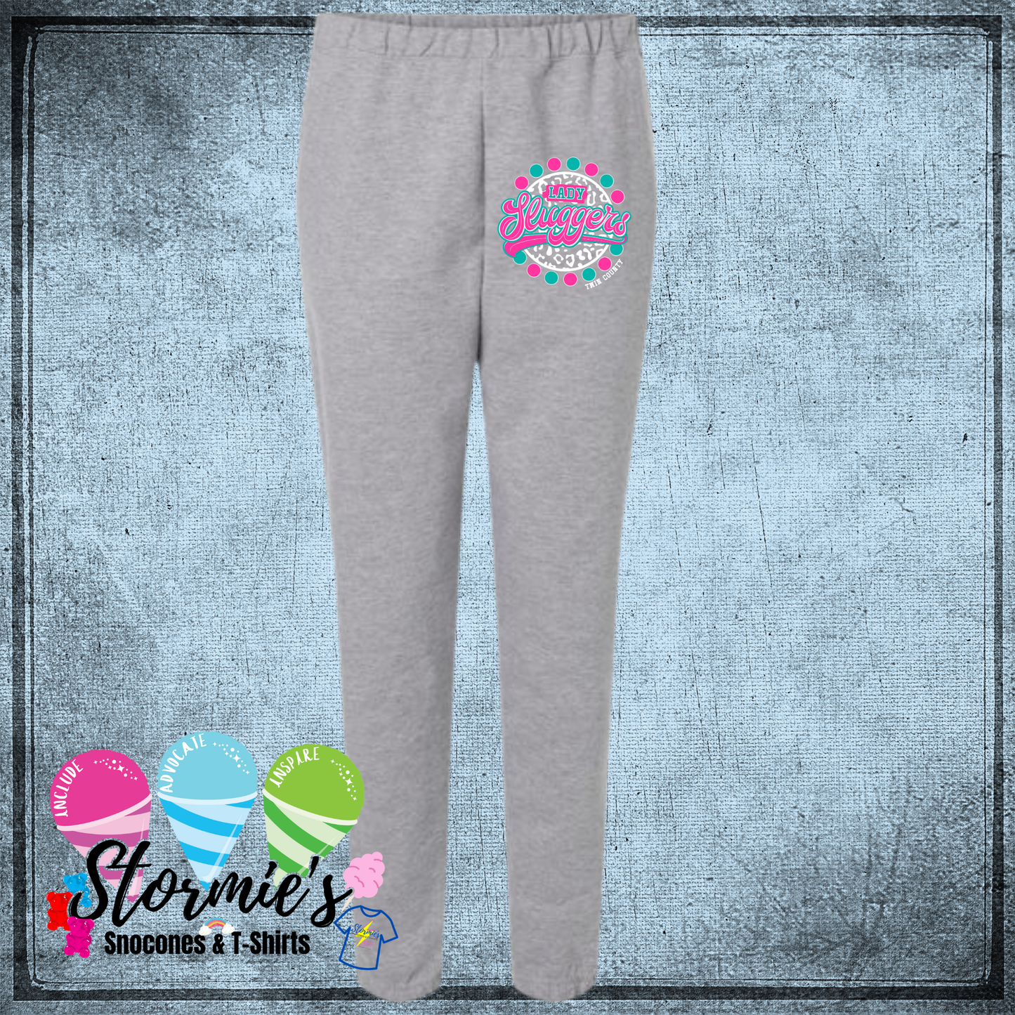 Lady Sluggers Softball 2025 Softstyle Adult Gray Sweatpants