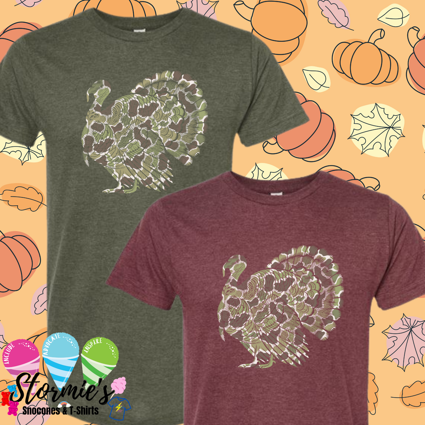 Camo Turkey Thanksgiving Shirt