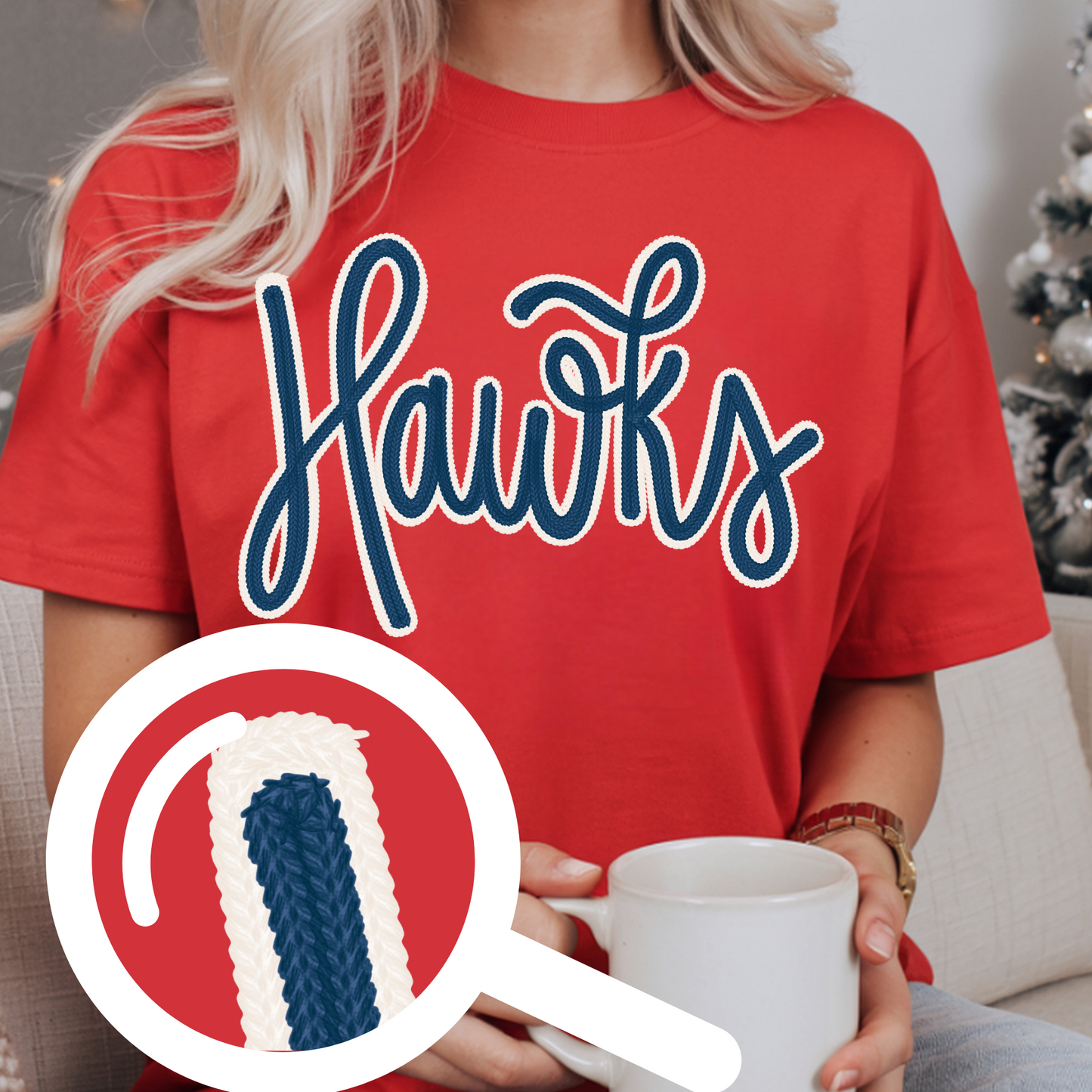 Hawks Faux Knit Yarn Shirt