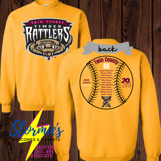 Timber Rattlers Twin County 6U 2024 - Sweatshirt & Hoodie & Long Sleeve Shirt 2023-24