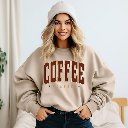 Coffee Weather Tan Sweatshirt