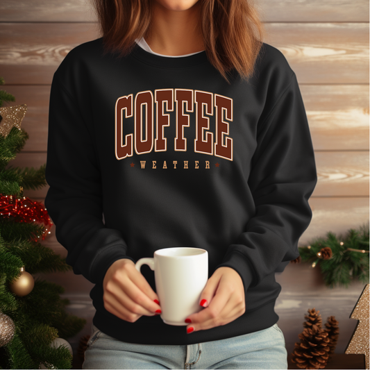 Coffee Weather Black Sweatshirt