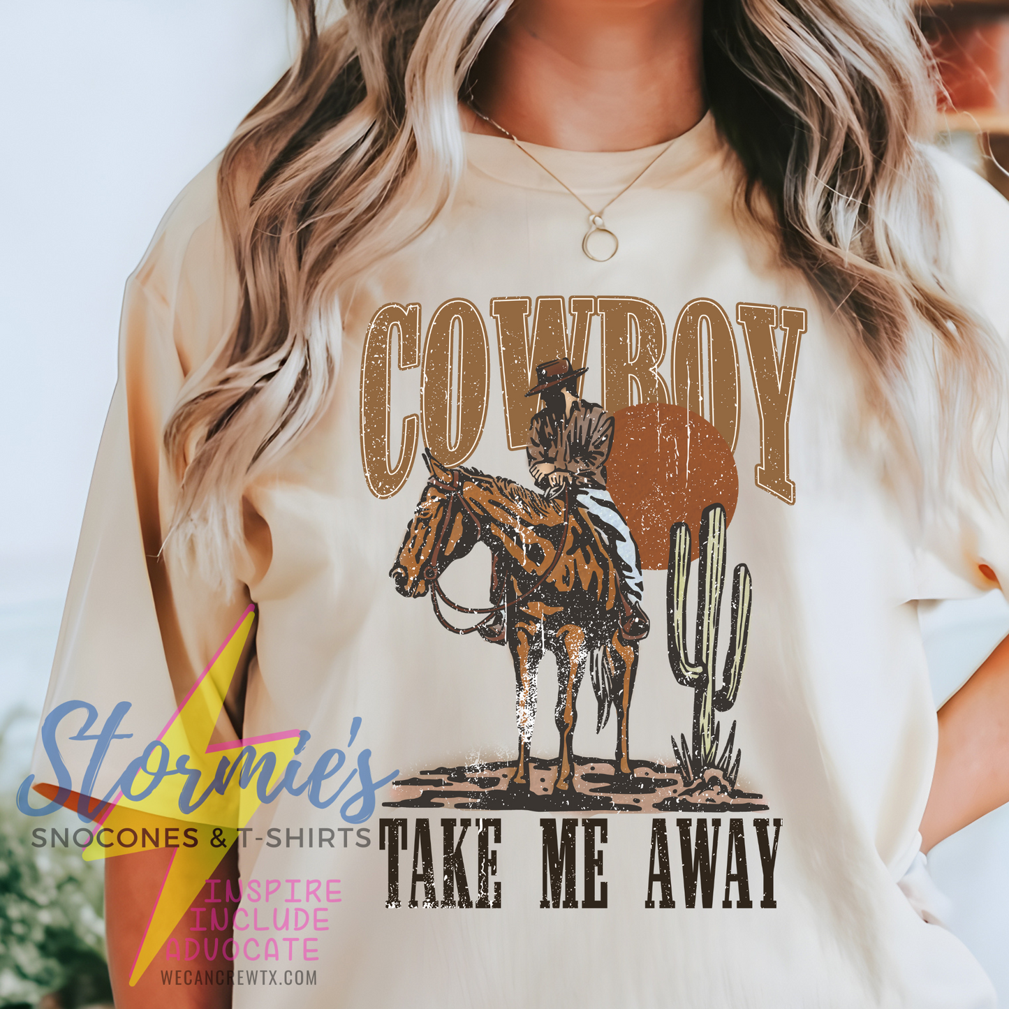 Cowboy Take Me Away Ivory Comfort Colors Shirt