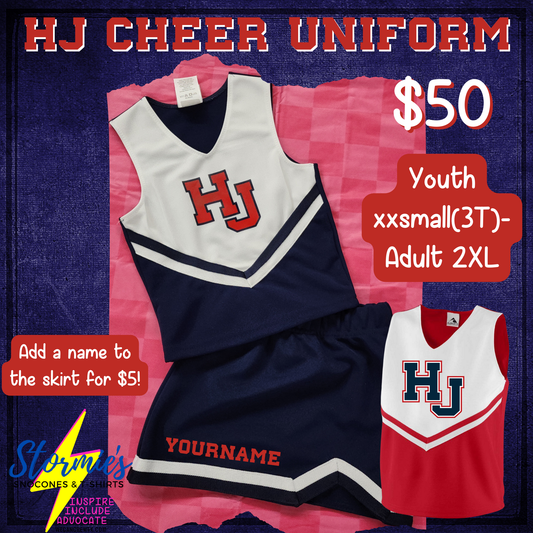 HJ Hawks Custom Navy Cheer Outfit