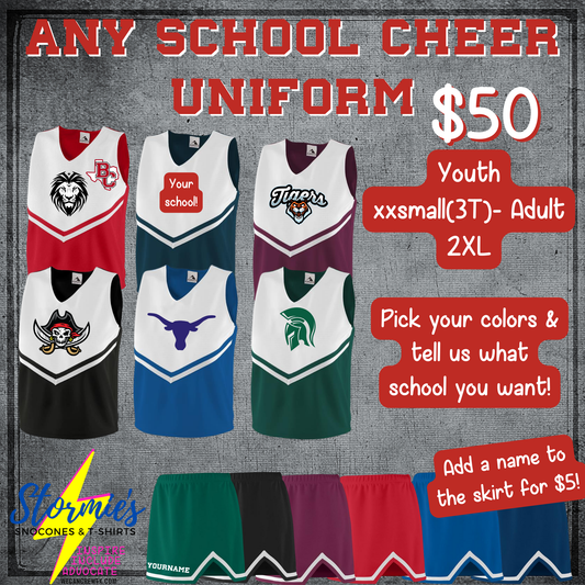 Any School Custom Cheer Outfit