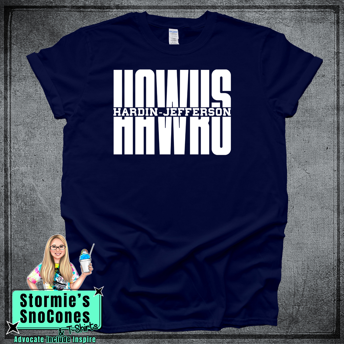 7th Grade - Hawks HJ Split Fall Field day/Homecoming - Dryblend or Dryfit - Short Sleeve Navy Shirt