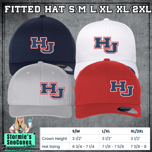 HJ 3 Color XL/2XL Fitted Embroidered Hat - PICK UP ONLY