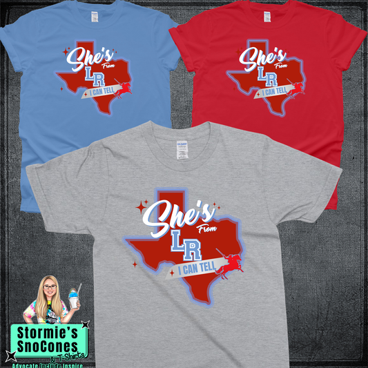 Lumberton Raiders She's From LR I Can Tell Tshirt