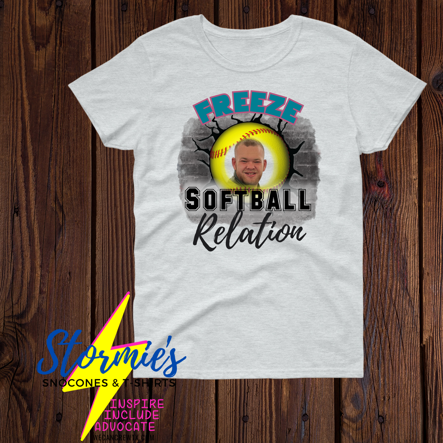 Freeze Softball Custom Picture Relation Shirt