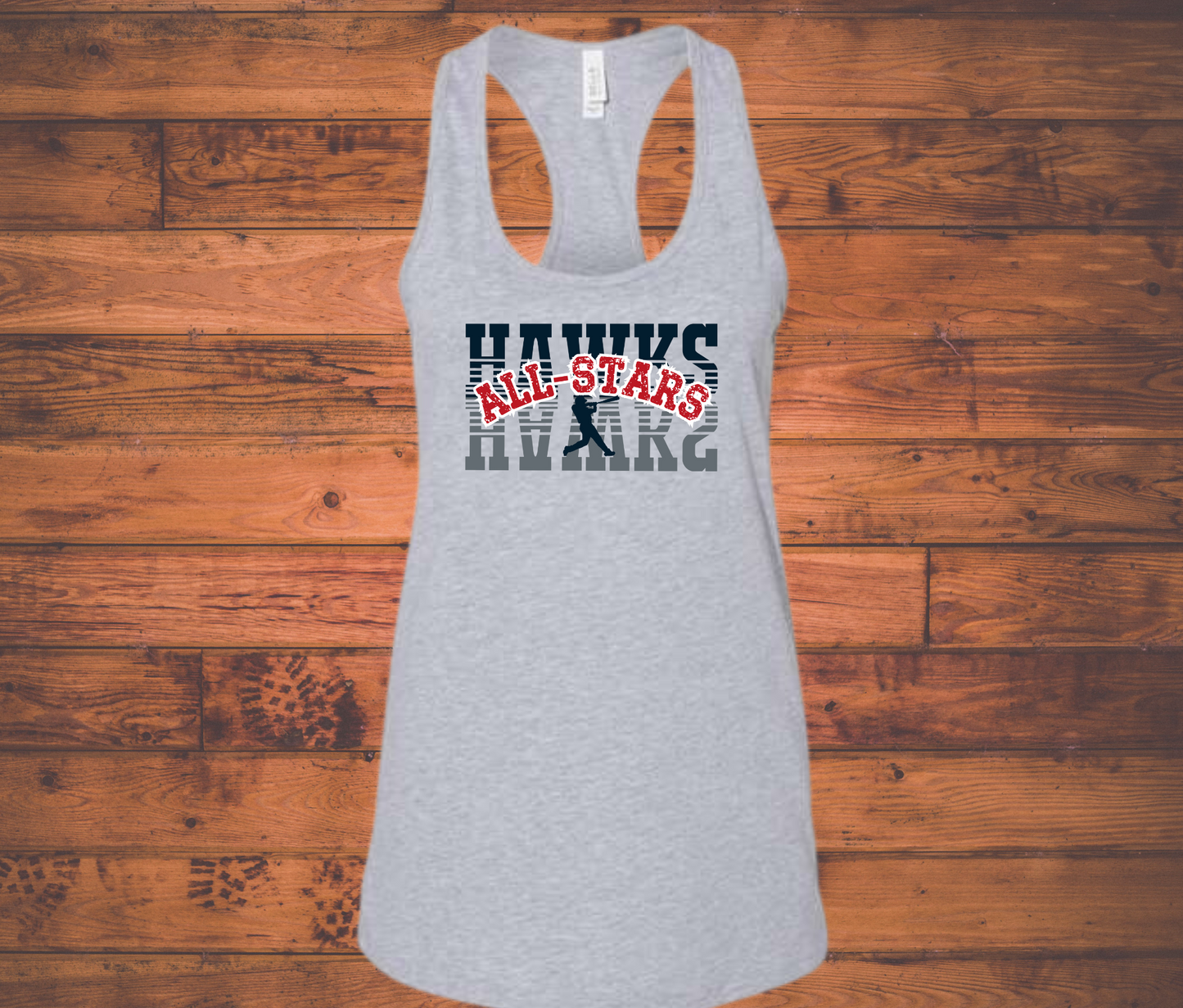 Hawks Twin County All-Stars 10U TBall Ash Gray Shirt and Tank Top