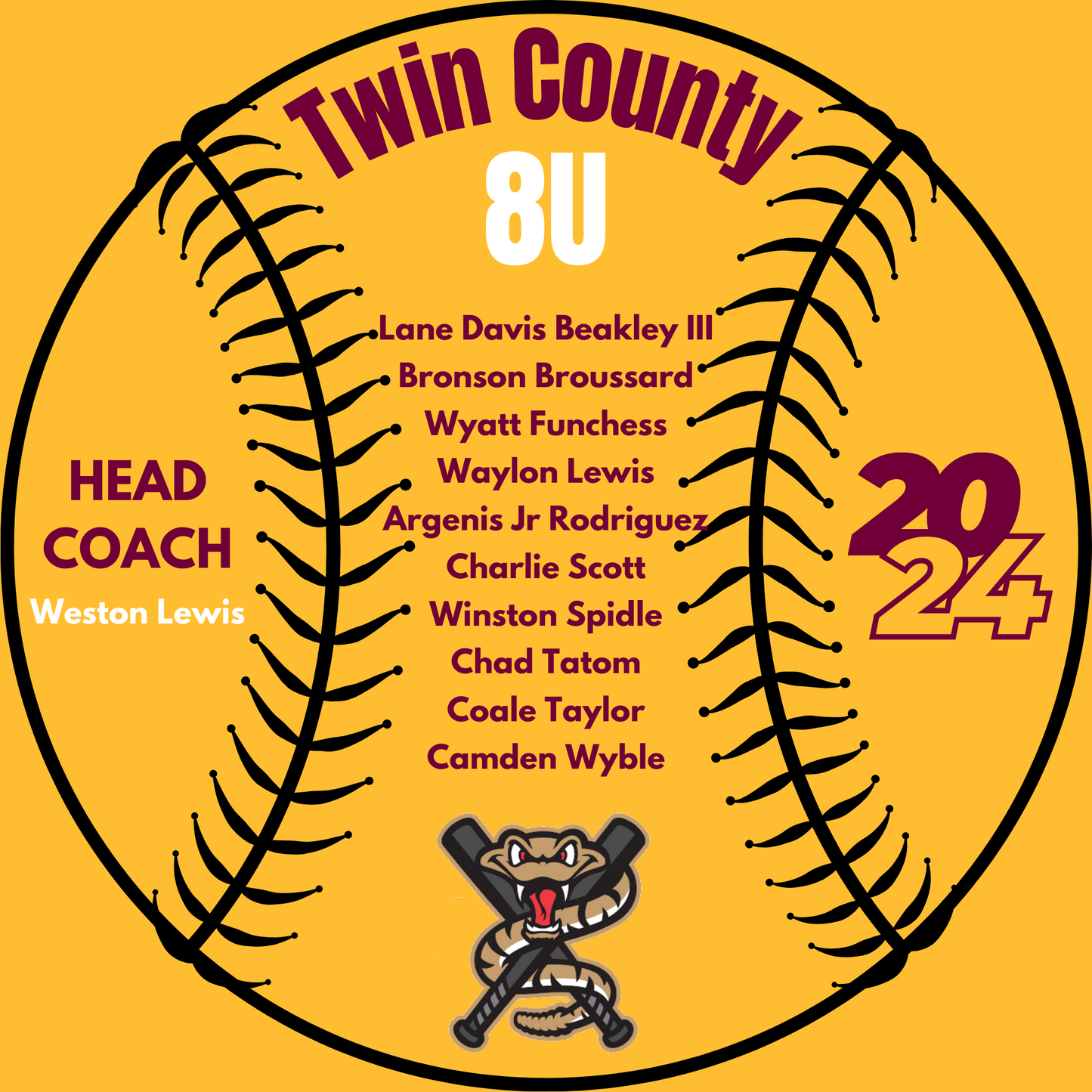 Timber Rattlers Twin County 8U Shirt 2024