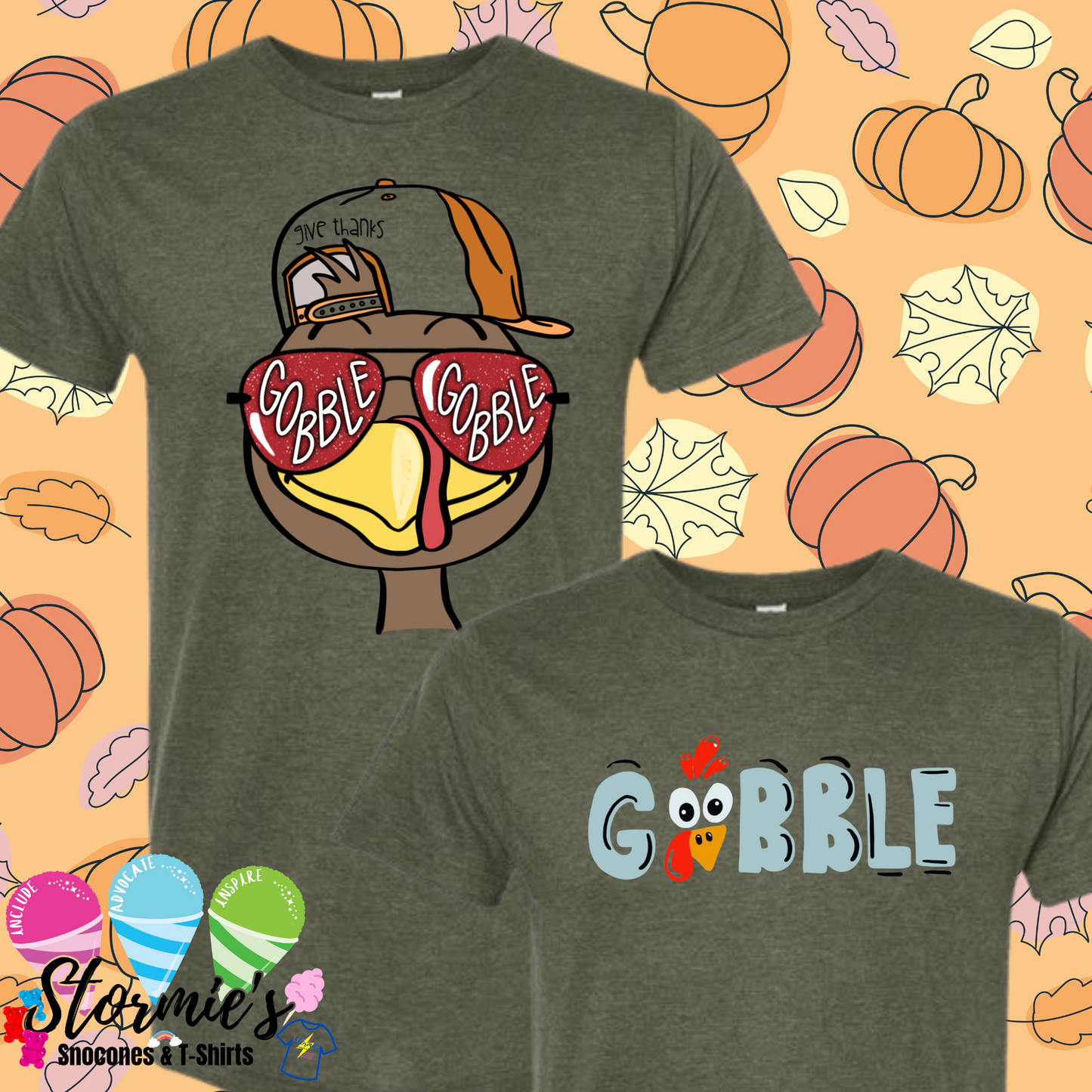 Boy Turkey Gobble Thanksgiving Shirt