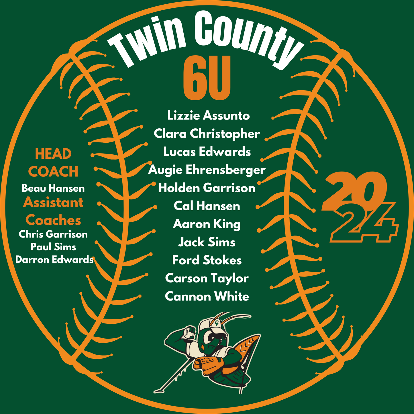 Grasshoppers 6U Twin County 2024 Shirt