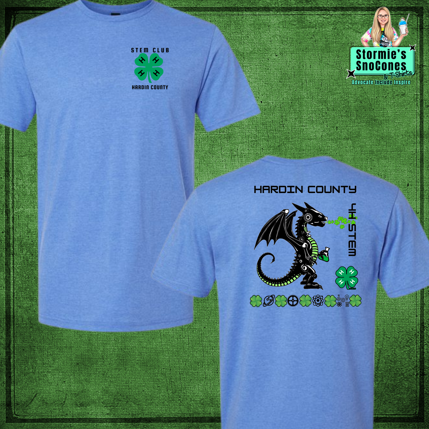 4H STEM Heathered Royal Blue Shirt