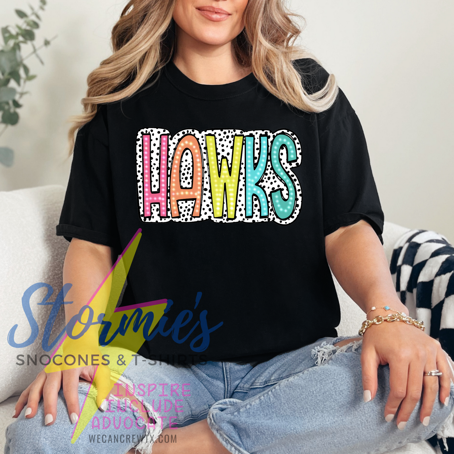 Hawks Doodle Dot Comfort Colors Shirt