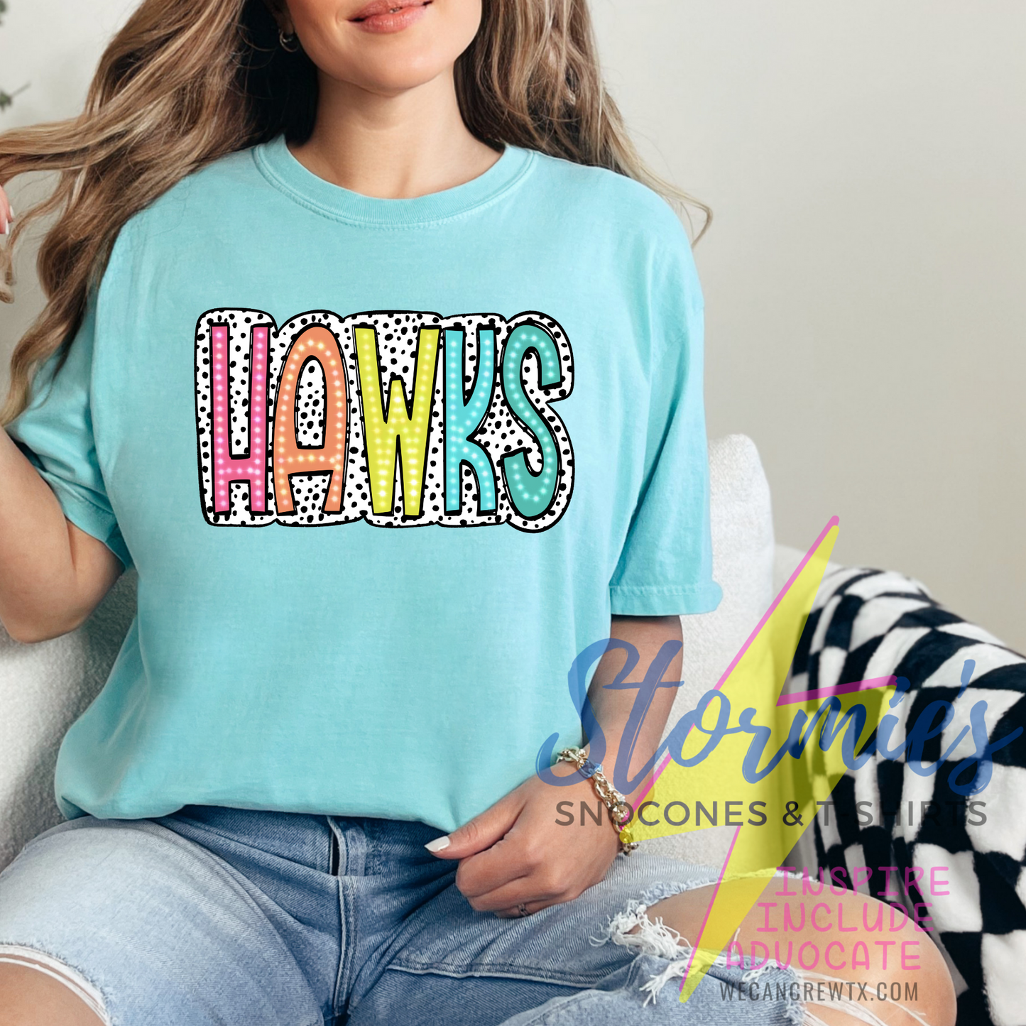 Hawks Doodle Dot Comfort Colors Shirt