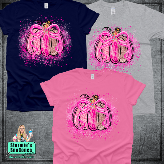 Pumpkin Breast Cancer Pink Out Tshirt