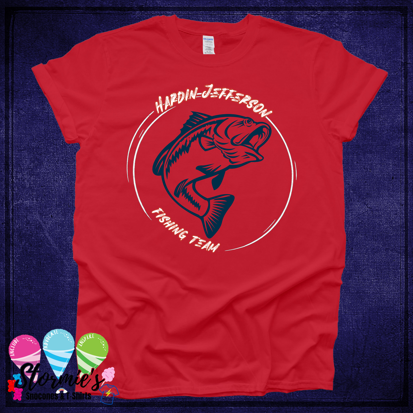 HJ Fishing Team Circle Red TShirt