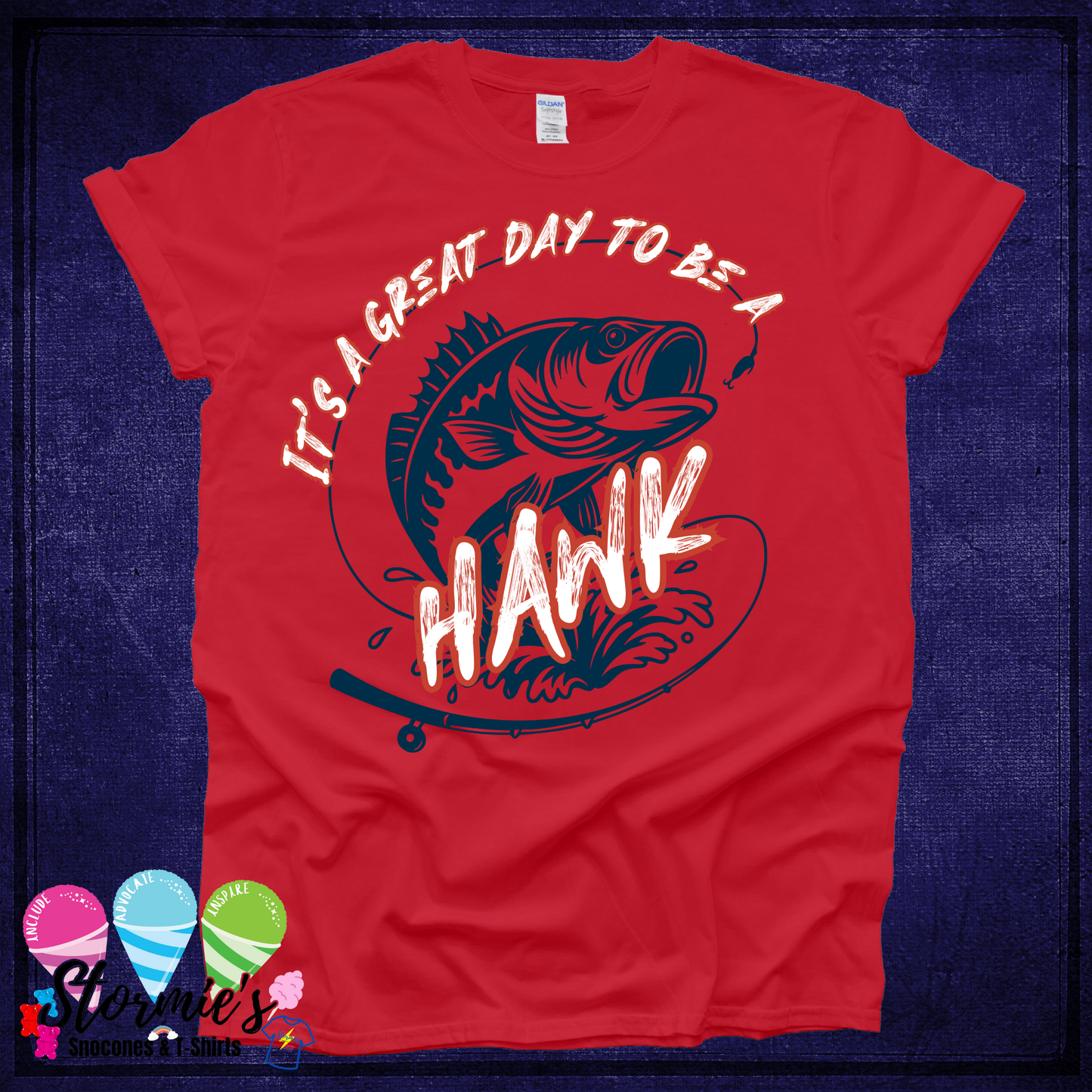 HJ Fishing Team Great Day Fish Red TShirt