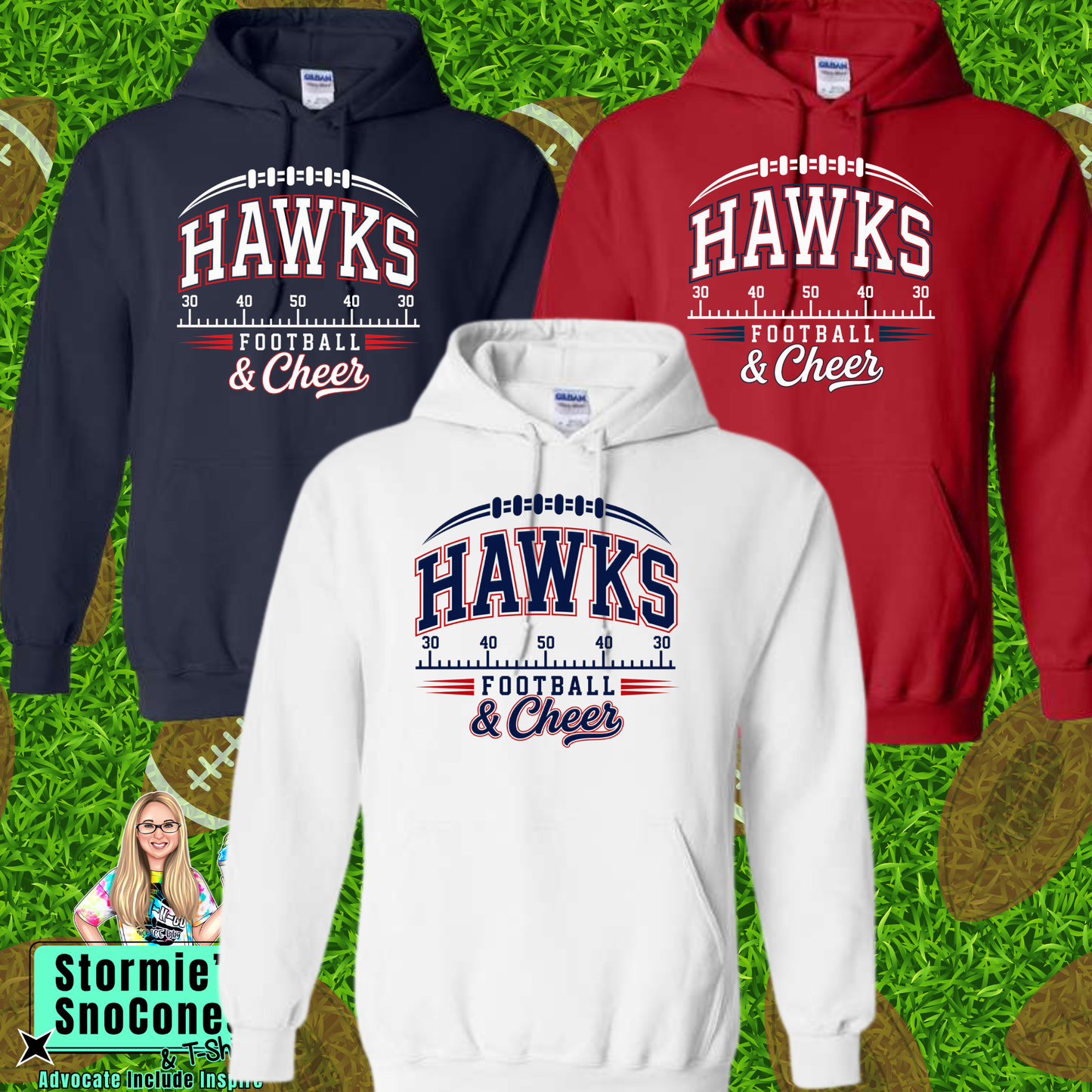 Hardin Jefferson Hawks HJYS Football & Cheer 2026 Hoodie