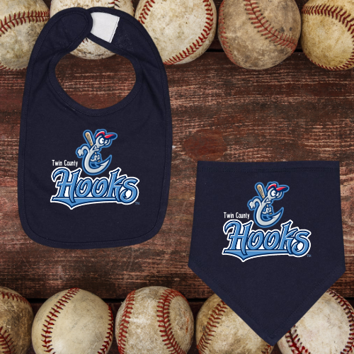 Hooks Navy Baby Bib