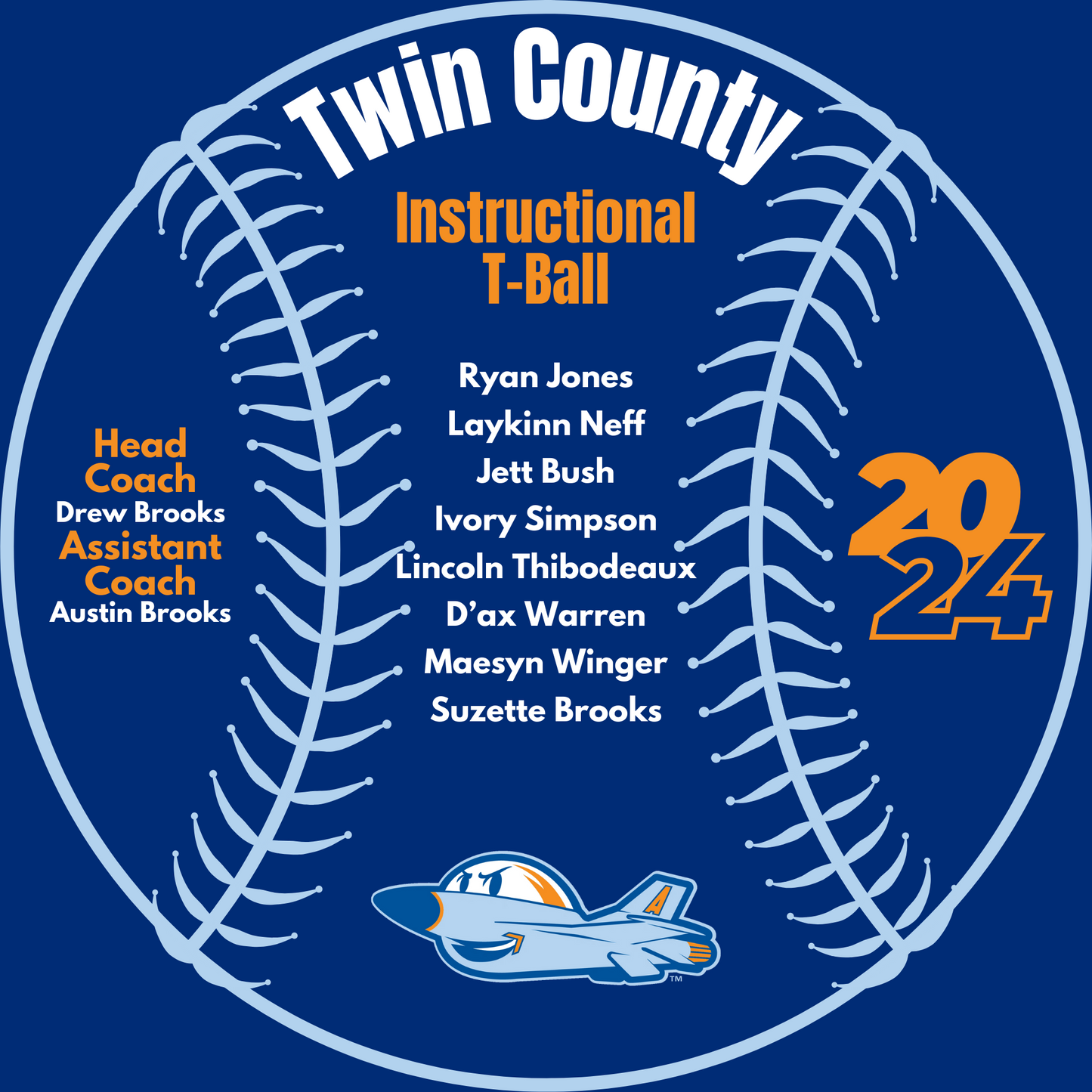 Ironbirds Instructional Tball Twin County 2024 Shirt