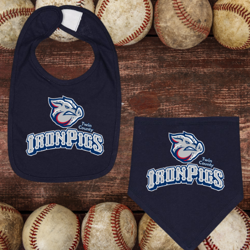 Ironpigs Navy Baby Bib