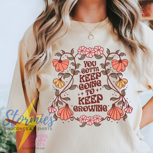 Keep Going to Keep Growing Ivory Comfort Colors Shirt