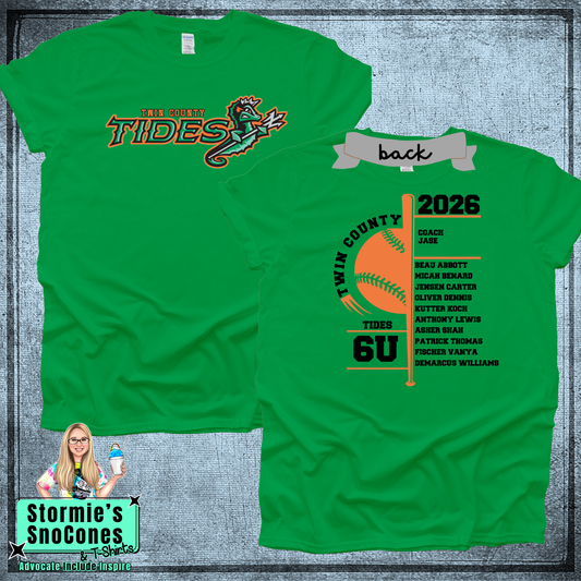 Tides 6U Twin County 2026 Irish Green Shirt