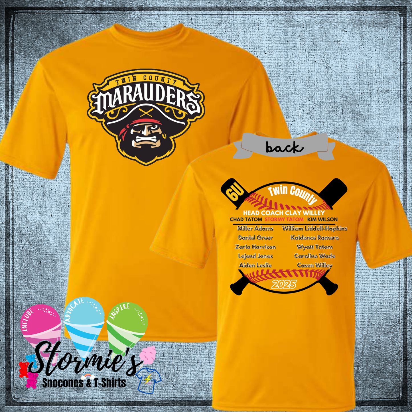 Marauders 6U Twin County 2025 Gold Dry Fit Shirt