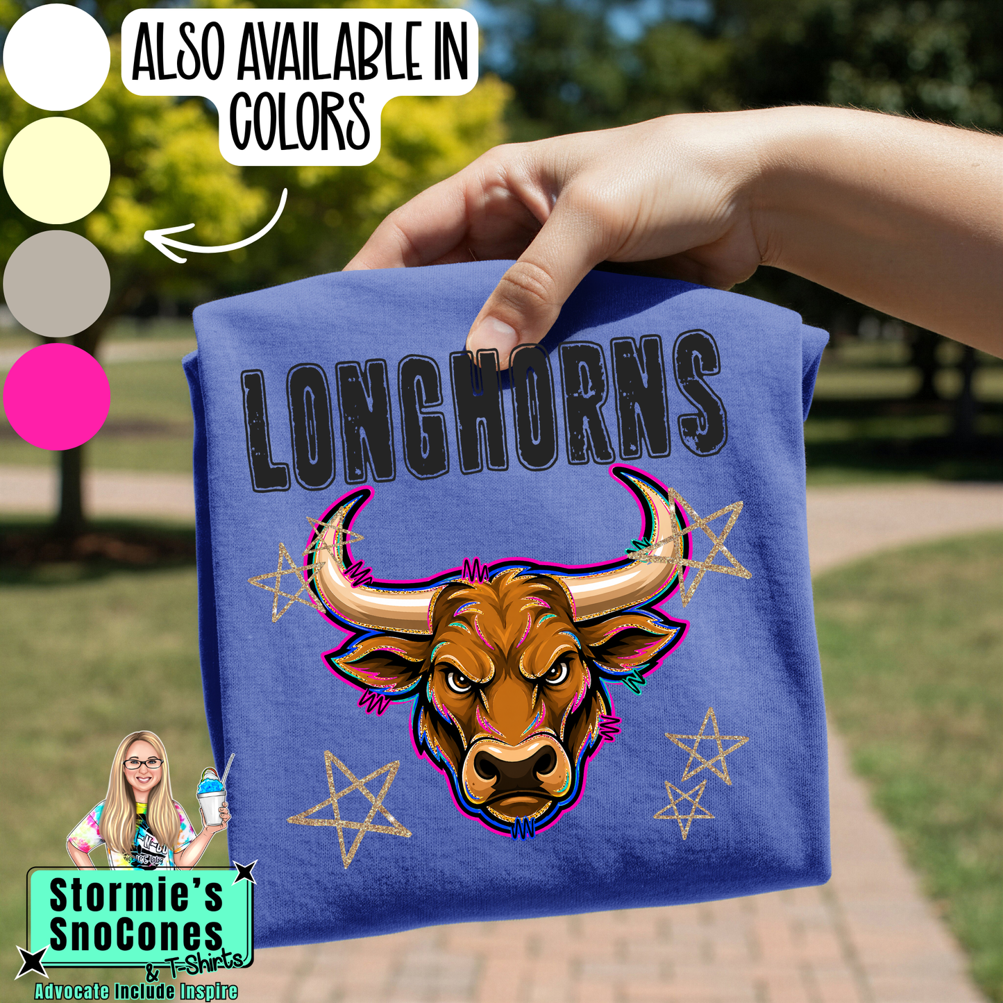 Longhorns Grunge Varsity Stars Gildan Comfort Colors Tultex Shirt